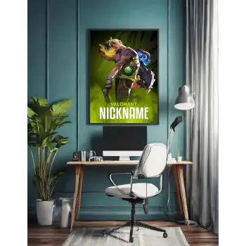 Valorant Kişiselleştirilebilir Gekko Poster Tablo No:4