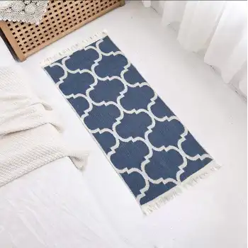 Kraliyet Desenli Mavi Dokuma KİLİM