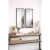 2’li / 3’lü Dekoratif Ayna Seti 20x50 cm Siyah Çerçeveli Duvar Aynası