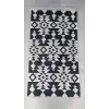 Siyah Beyaz Üçgen Desenli El Dokuması Kilimi - 85x160 cm