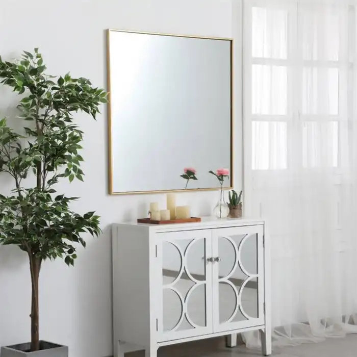 30x30 cm Metal Gold Çerçeveli Dekoratif Ayna