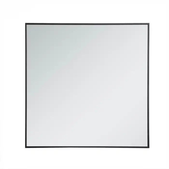 30x30 cm Metal Siyah Çerçeveli Dekoratif Ayna