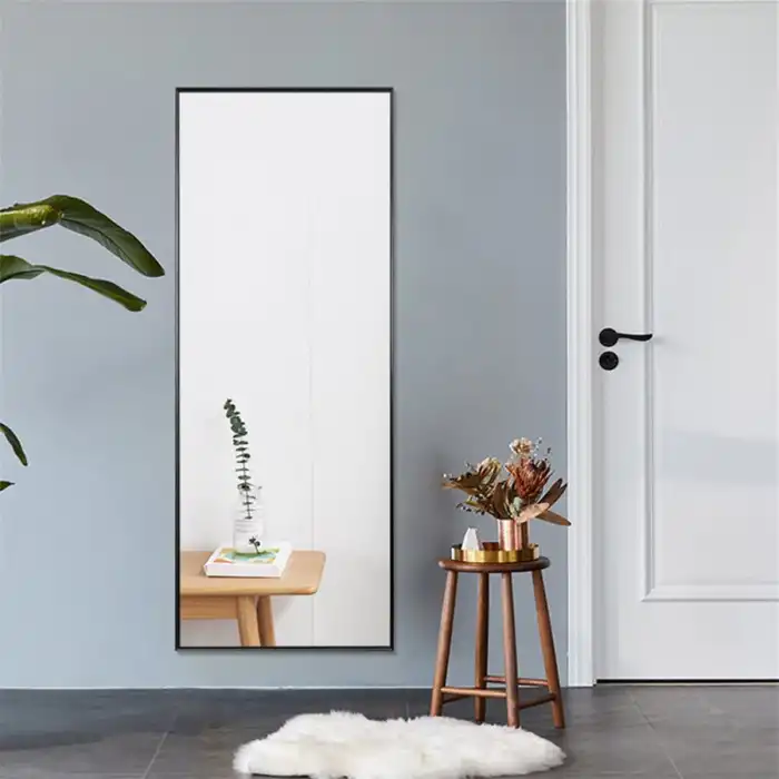 40x120 cm Metal Siyah Çerçeveli Boy Aynası