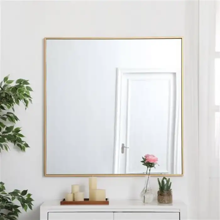 40x40 cm Metal Gold Çerçeveli Dekoratif Ayna