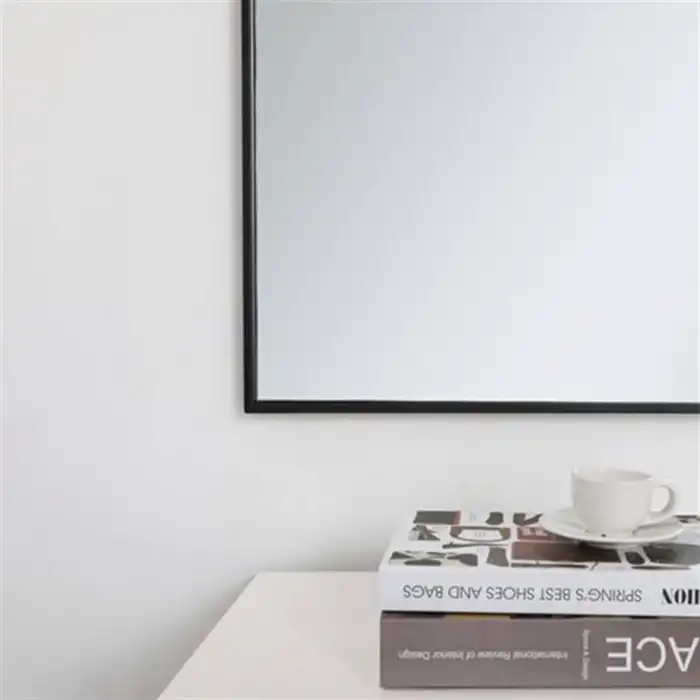 40x40 cm Metal Siyah Çerçeveli Dekoratif Ayna