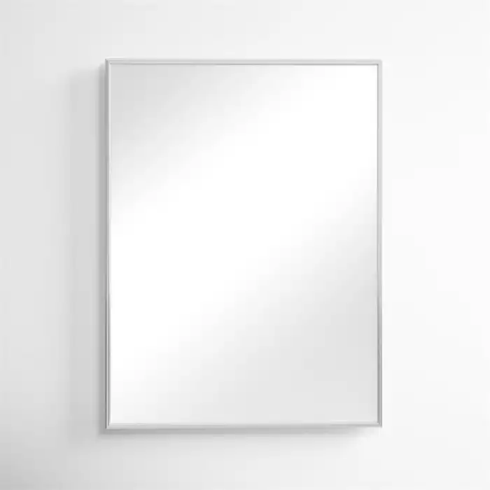 40x50 cm Metal Gümüş Çerçeveli Dekoratif Ayna