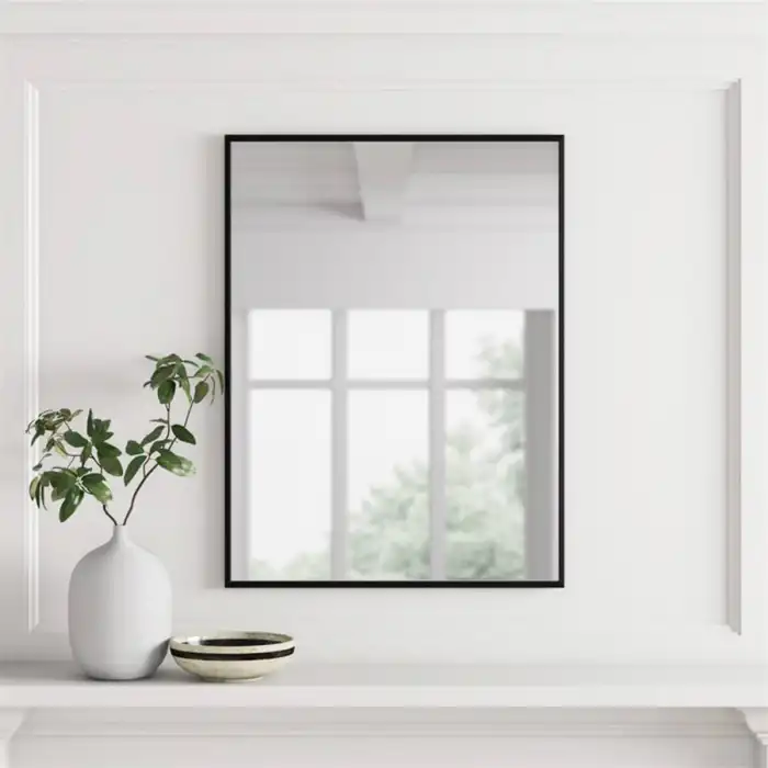 40x50 cm Metal Siyah Çerçeveli Dekoratif Ayna