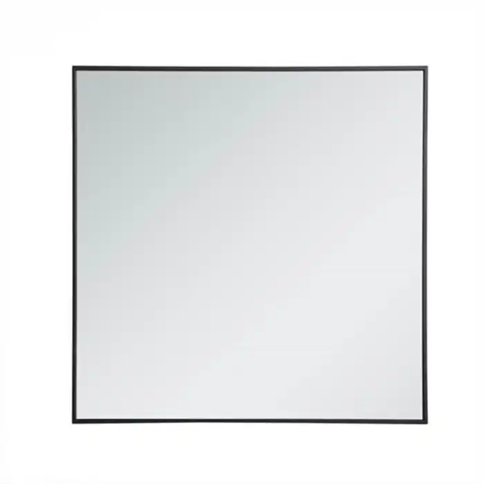 50x50 cm Metal Siyah Çerçeveli Dekoratif Ayna