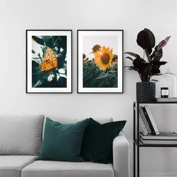 Ayçiçeği 2’li Poster Tablo Seti