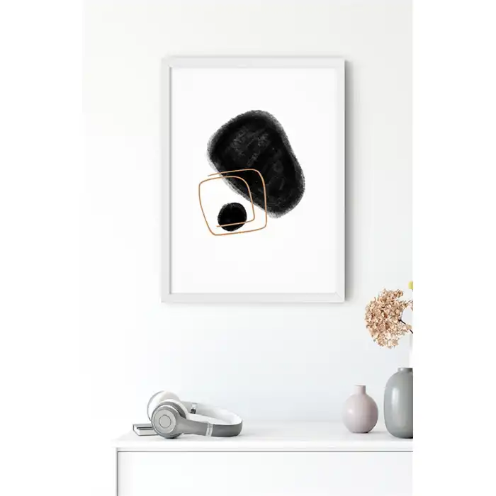 Black Dot Poster Tablo No:1