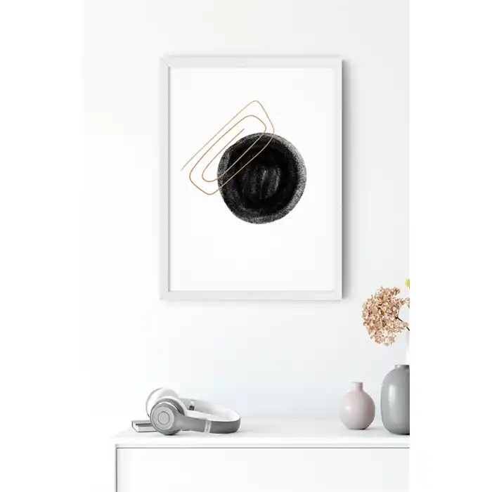 Black Dot Poster Tablo No:2