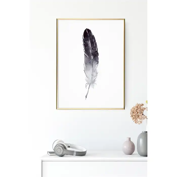 Black Feather Poster Tablo