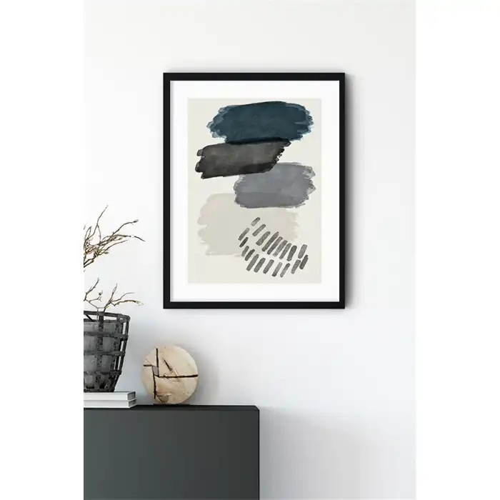 Black Line Poster Tablo No:2