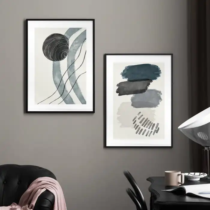 Black Line 2’li Poster Tablo Seti