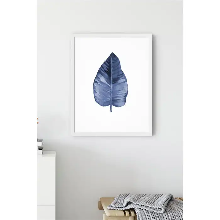 Blue Leaf Poster Tablo No:2