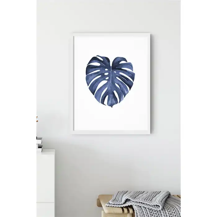 Blue Leaf Poster Tablo No:4