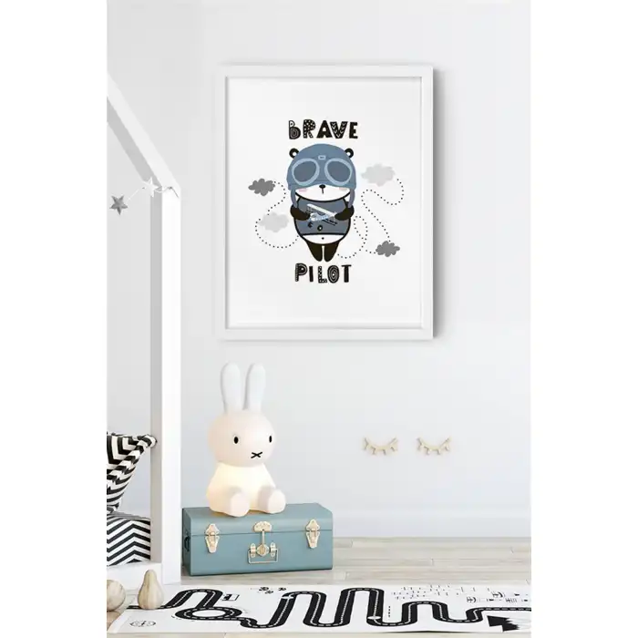 Cesur Pilot Çocuk Odası Poster Tablo