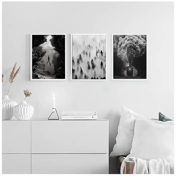 Dalgıç 3’lü Poster Tablo Seti