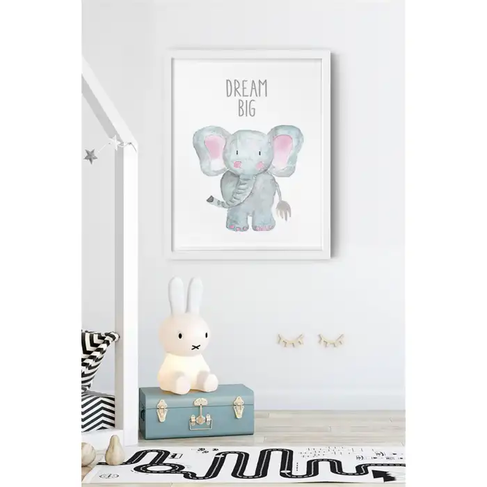 Fil Desenli Çocuk Odası Poster Tablo