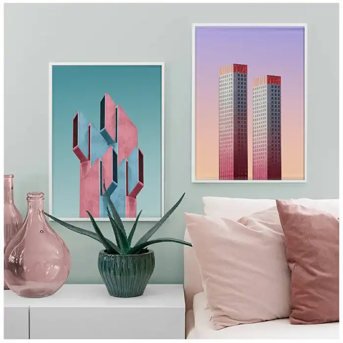 Futuristik Binalar 2’li Poster Tablo Seti