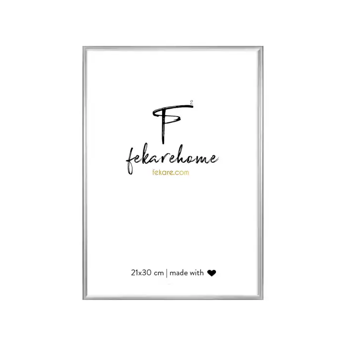 Gri Metal Çerçeve (21x30 cm)