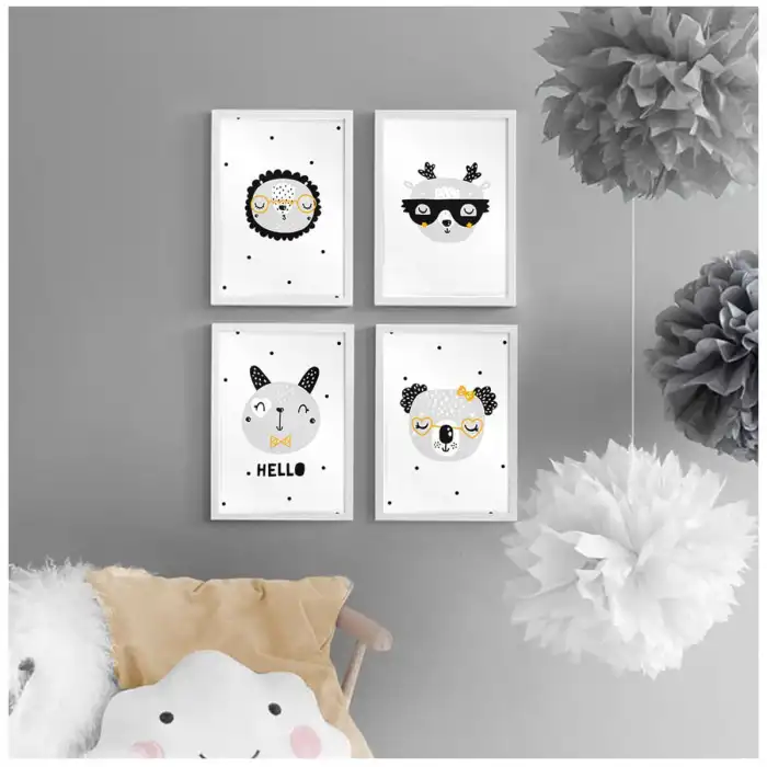 Hello Çocuk Odası Poster Tablo Seti