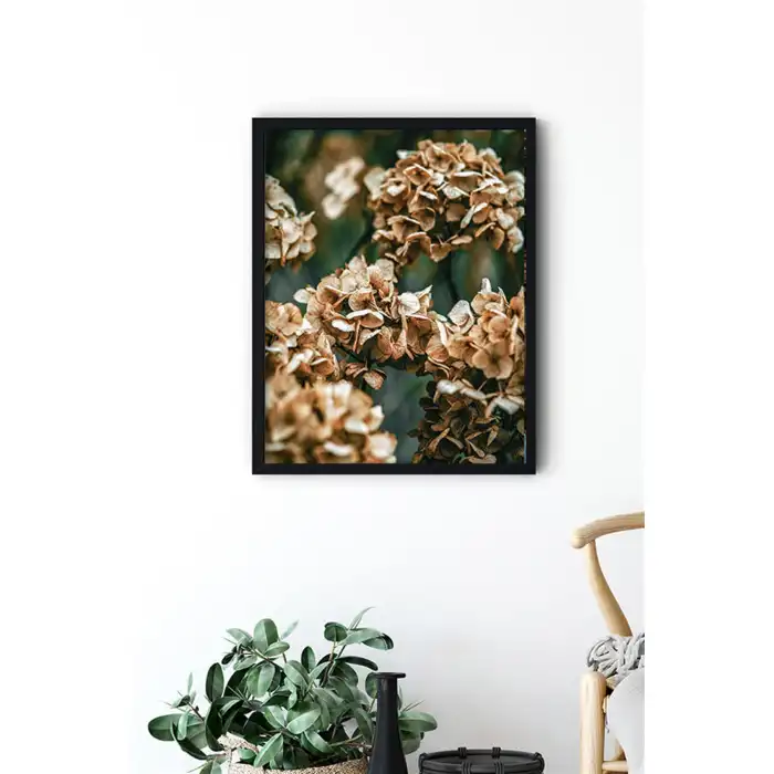 Kahverengi Ortanca Poster Tablo