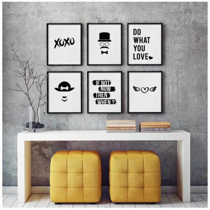 Karakalem Poster Tablo Seti