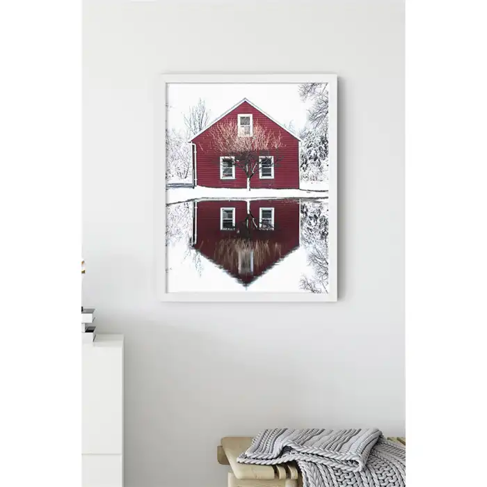 Kırmızı Ev Poster Tablo