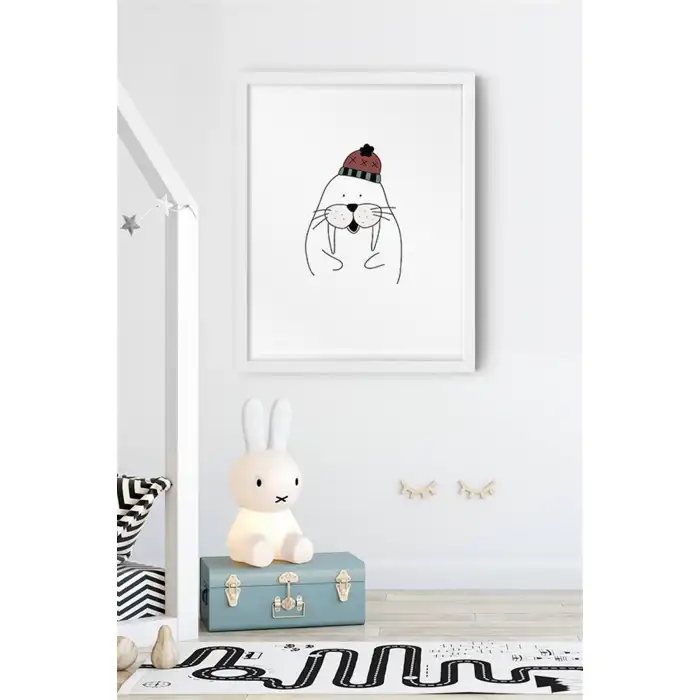 Kırmızı Hayvan Çocuk Odası Poster Tablo No:1