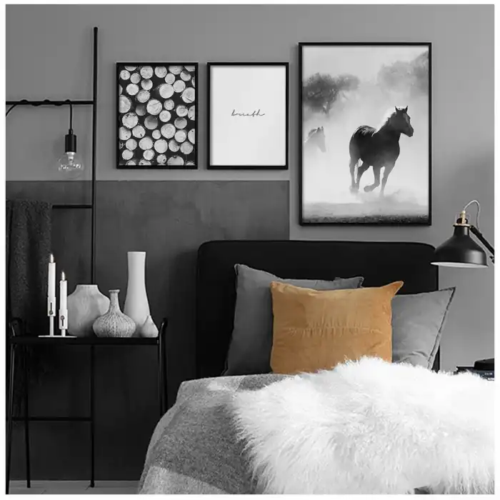 Koşan At Poster Tablo Seti