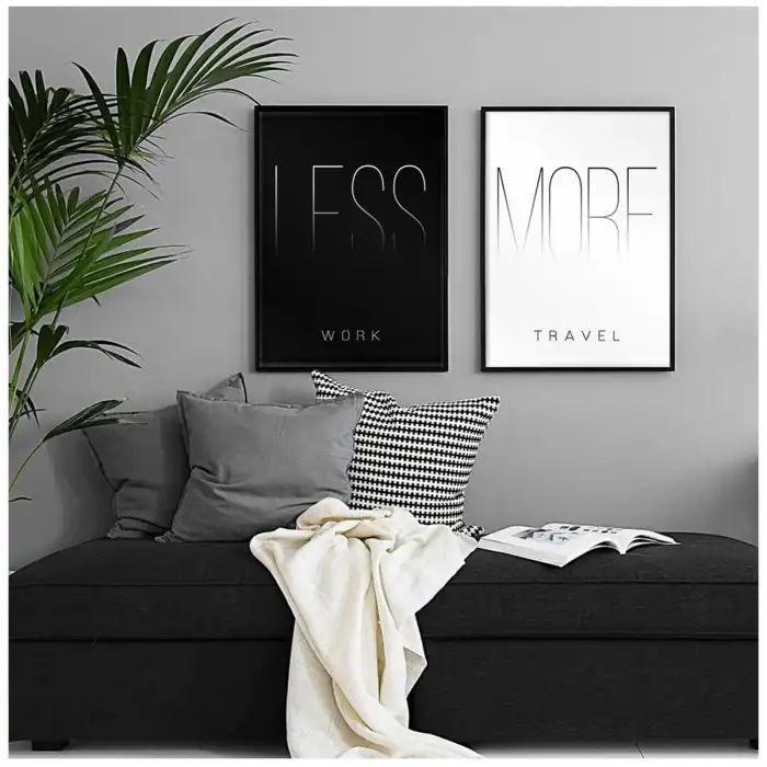 Less Work More Travel 2’li Poster Tablo Seti
