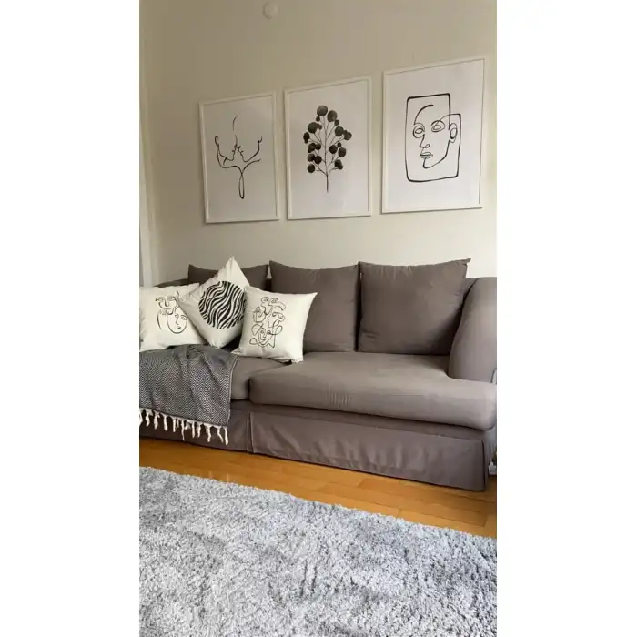 Line Art 3’lü Poster Tablo Seti