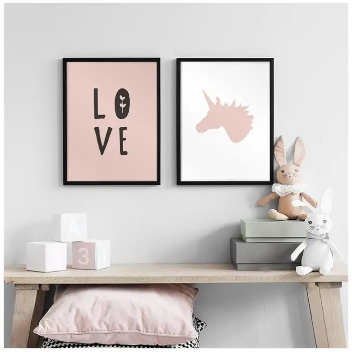Love & Horse Çocuk Odası Poster Tablo Seti