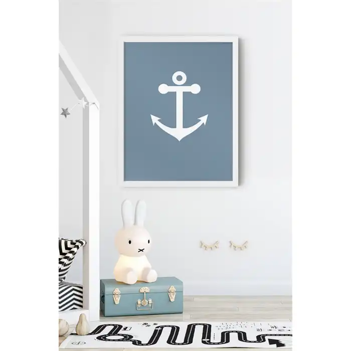 Mavi Çapa Çocuk Odası Poster Tablo