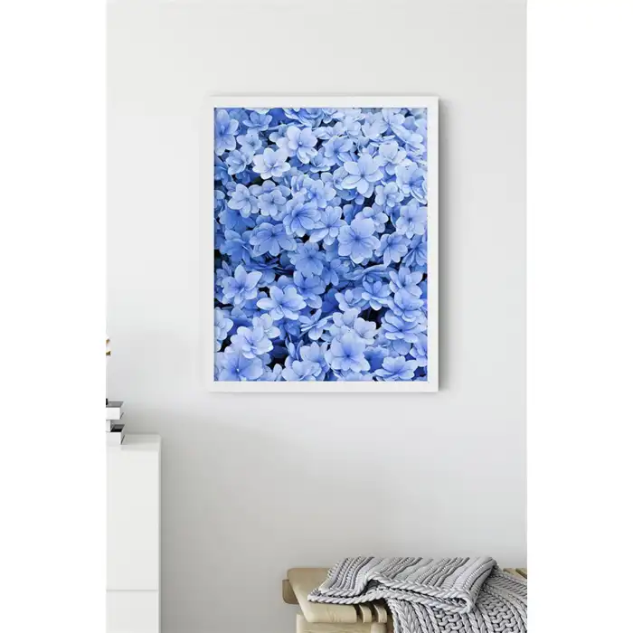 Mavi Çiçekler Poster Tablo