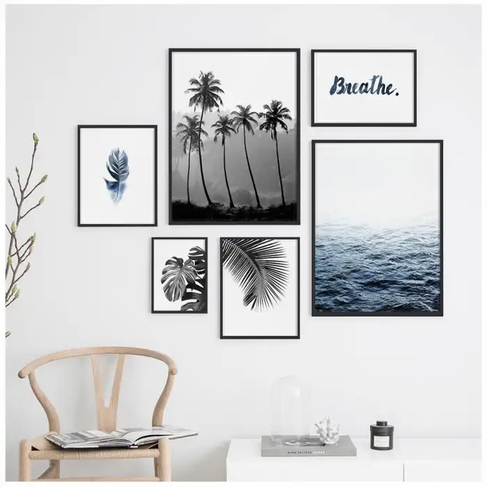 Mavi Doğa Poster Tablo Seti