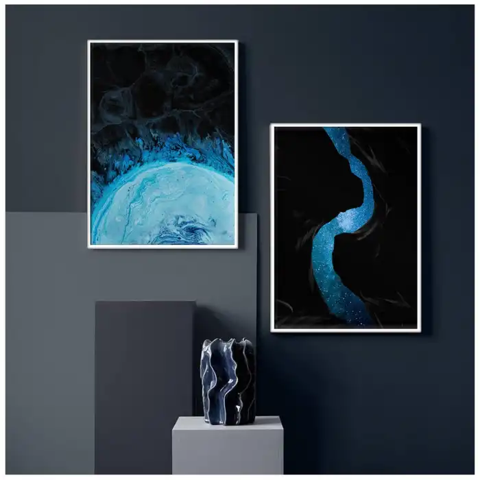 Mavi Güneş 2’li Poster Tablo Seti