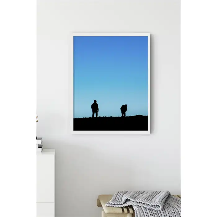 Mavi Silüet Poster Tablo