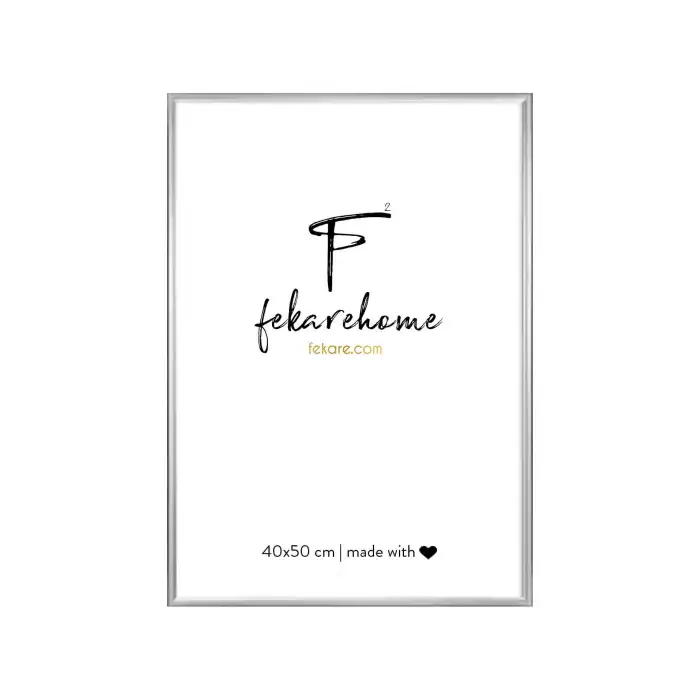 Metal Gri Çerçeve (40x50 cm)