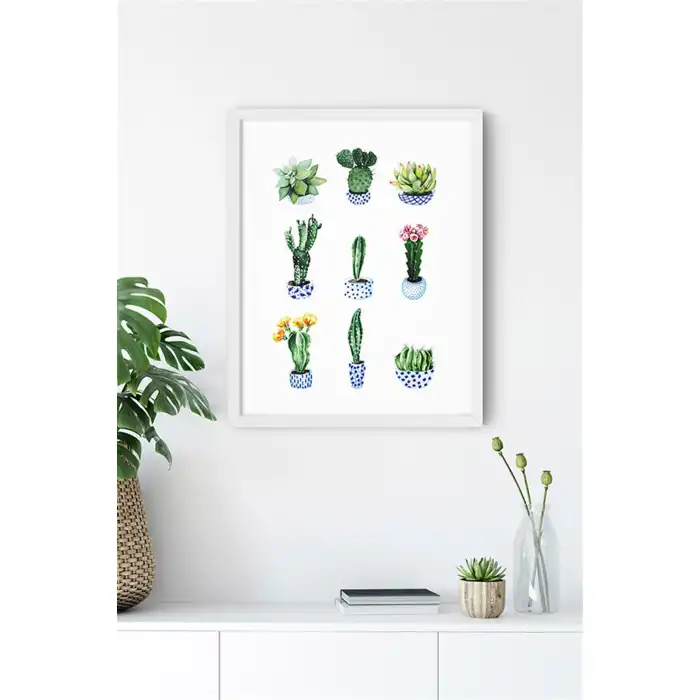 Mini Kaktüsler Poster Tablo
