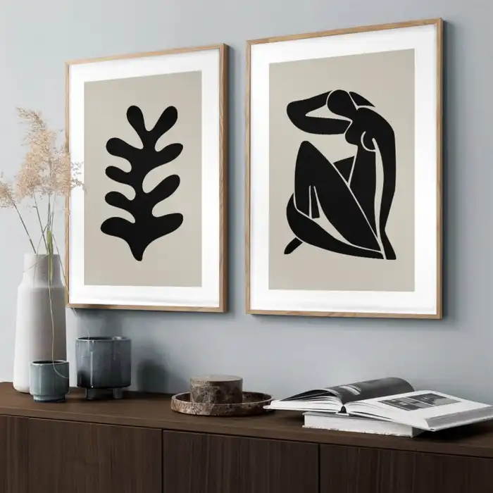 Monochrome 2’li Poster Tablo Seti