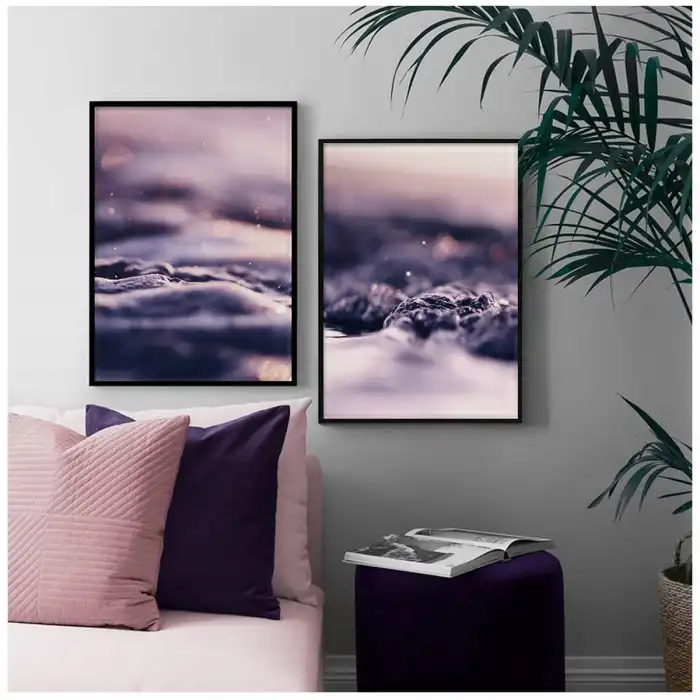 Mor Deniz 2’li Poster Tablo Seti