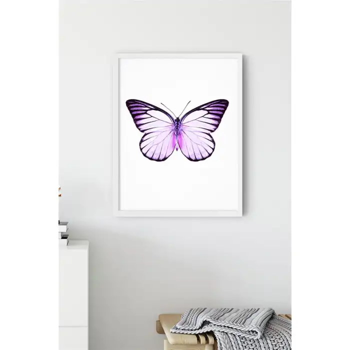 Mor Kelebek 3’lü Poster Tablo Seti