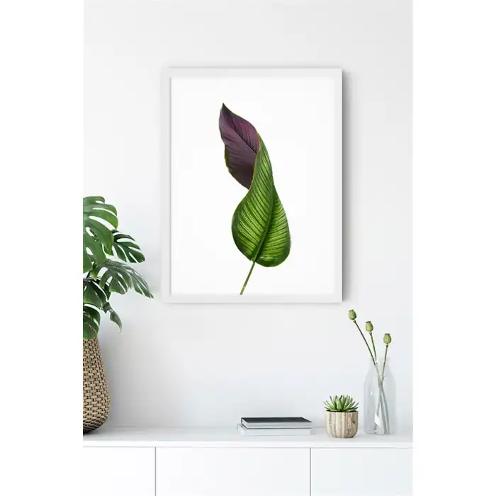 Mor Yeşil Yaprak No:1 Poster Tablo