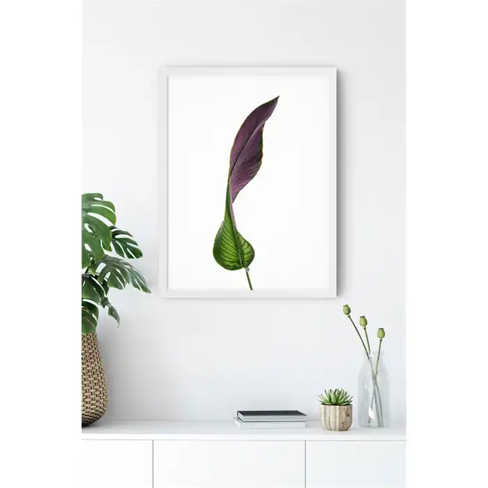 Mor Yeşil Yaprak No:2 Poster Tablo
