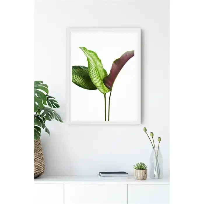 Mor Yeşil Yaprak No:3 Poster Tablo