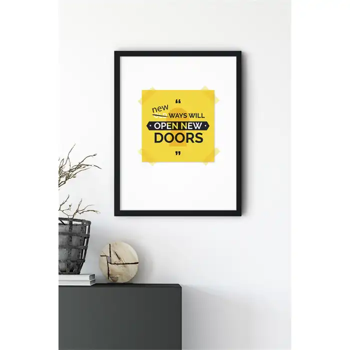 New Door Motto Poster Tablo