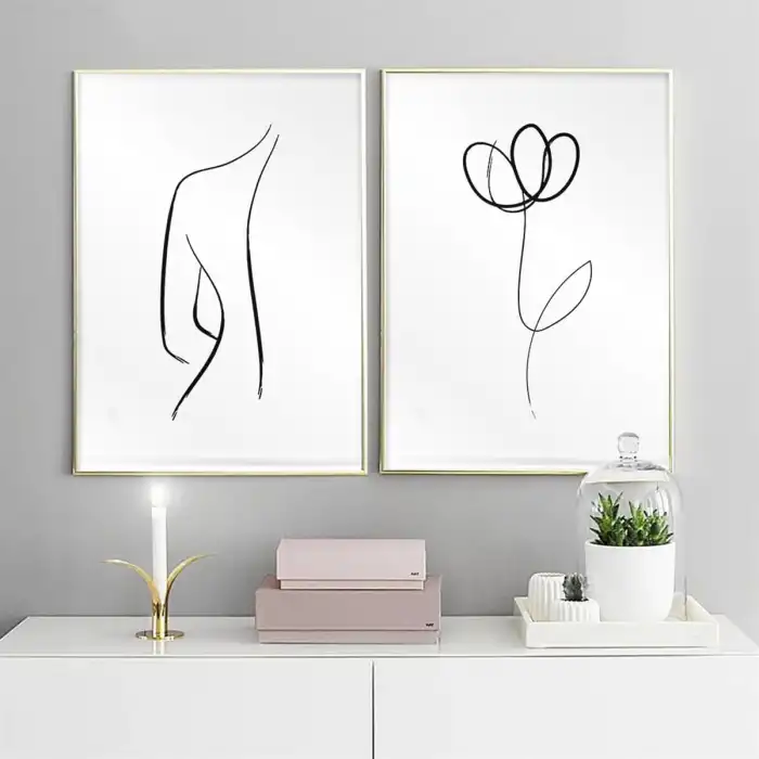 One Line 2’li Poster Tablo Seti