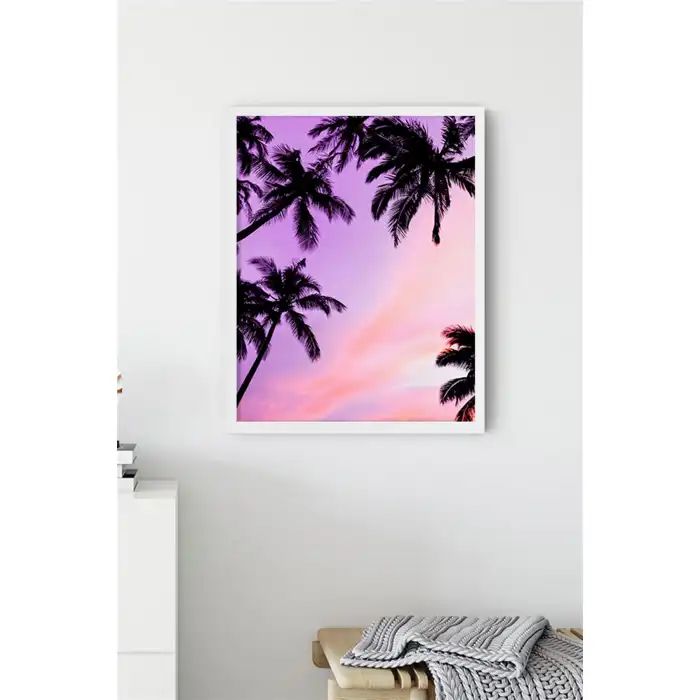 Palmiye Silüeti Poster Tablo